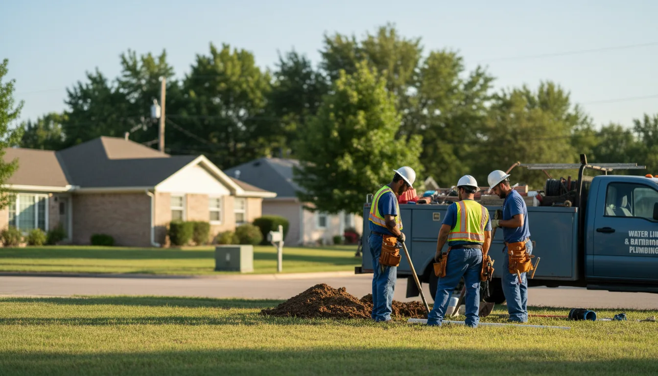 Residential water line and bathroom plumbing service in Brandsville, MO